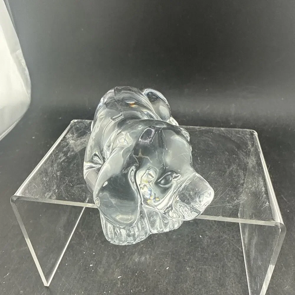 Vintage Princess House 24% Lead Crystal Sleeping Puppy Paperweight